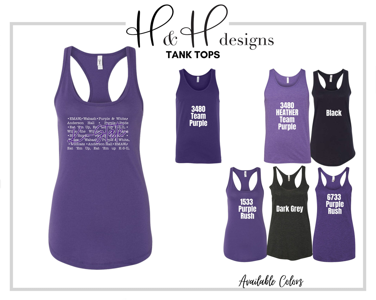 K-State Typography ~ HHKSU146 ~ Licensed K-State Apparel