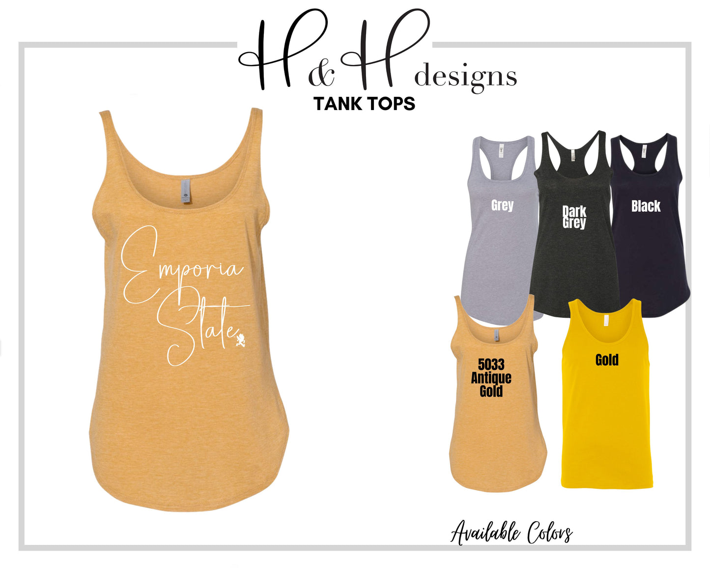 Emporia State Swirly Script ~ Licensed Apparel ~ HHESU108