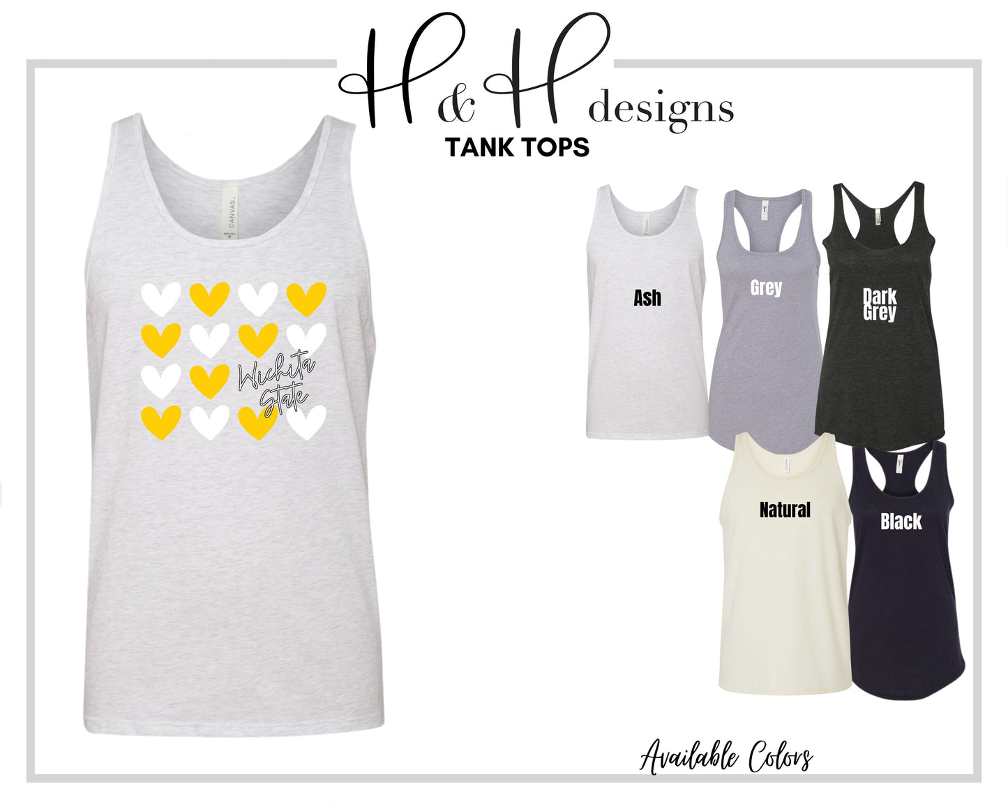 Wichita State Repeat Hearts  ~ Licensed Apparel ~ HHWSU113