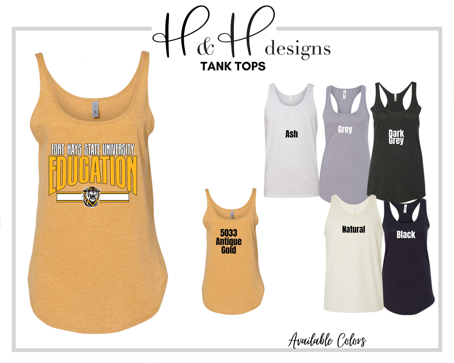 Fort Hays State Education Warp  ~ Licensed Apparel ~ HHFHSU134