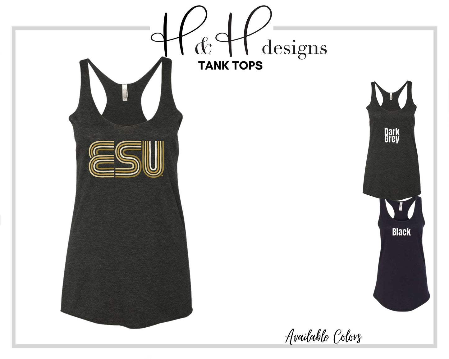 ESU Lined Initials ~ Licensed Apparel ~ HHESU117