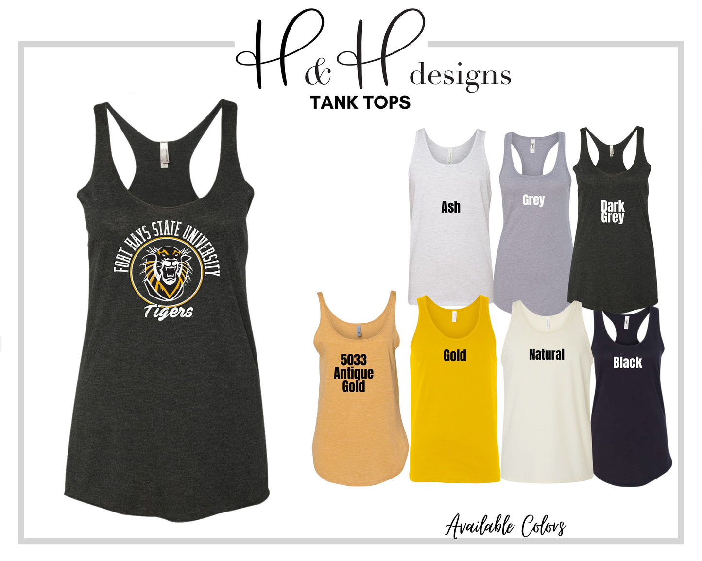 Fort Hays State Distressed round  ~ Licensed Apparel ~ HHFHSU102