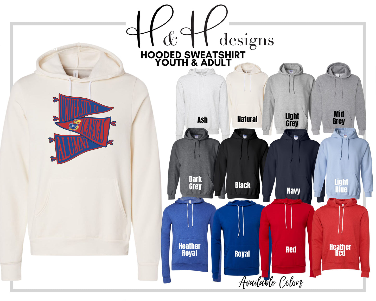 Kansas Alumni Pennants  ~ Licensed Apparel ~ HHKU168