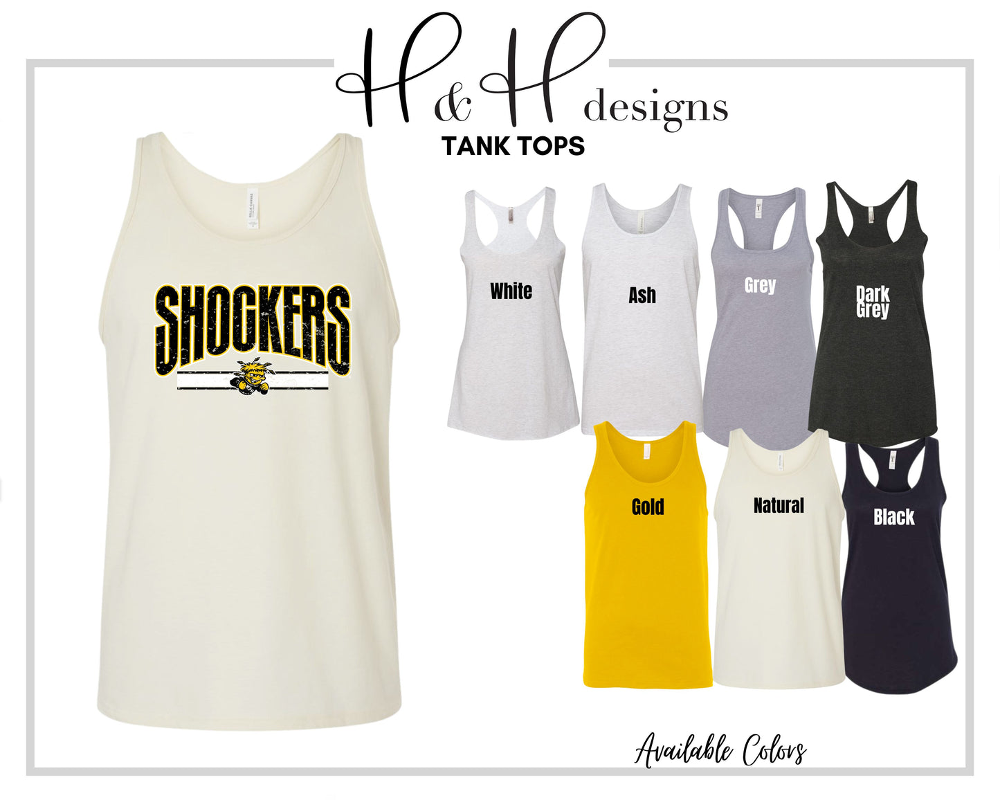 Shockers Distressed Warp  ~ Licensed Apparel ~ HHWSU103