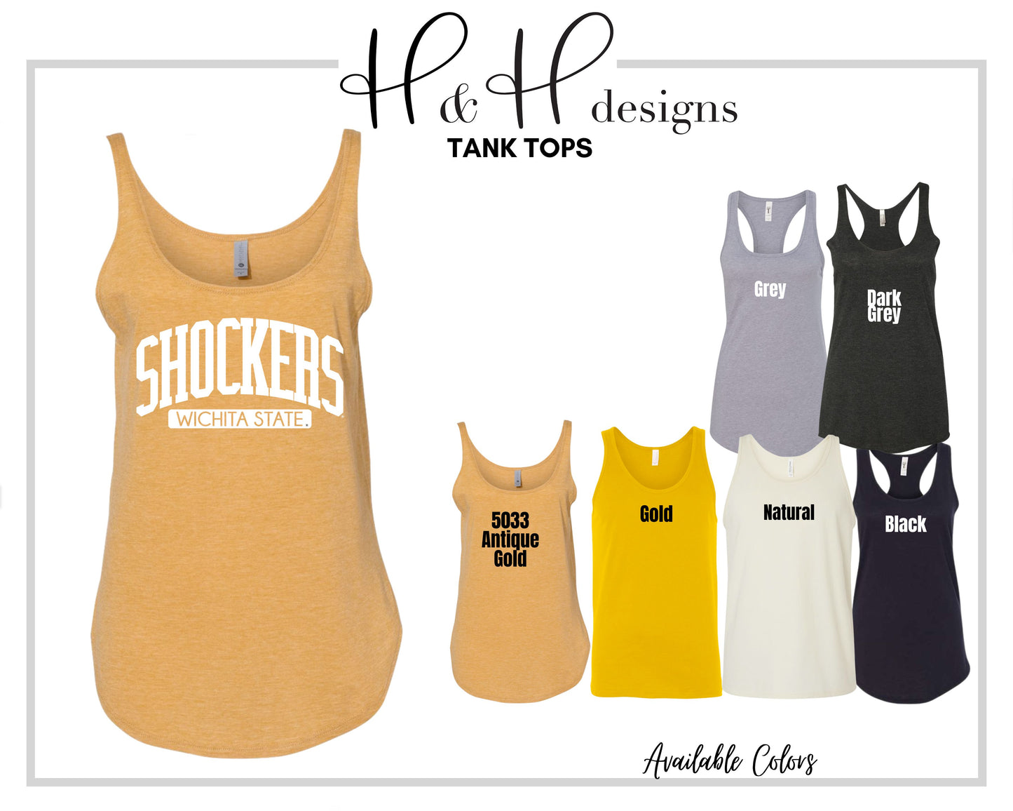 Shockers Classic Block Arch ~ Licensed Apparel ~ HHWSU109