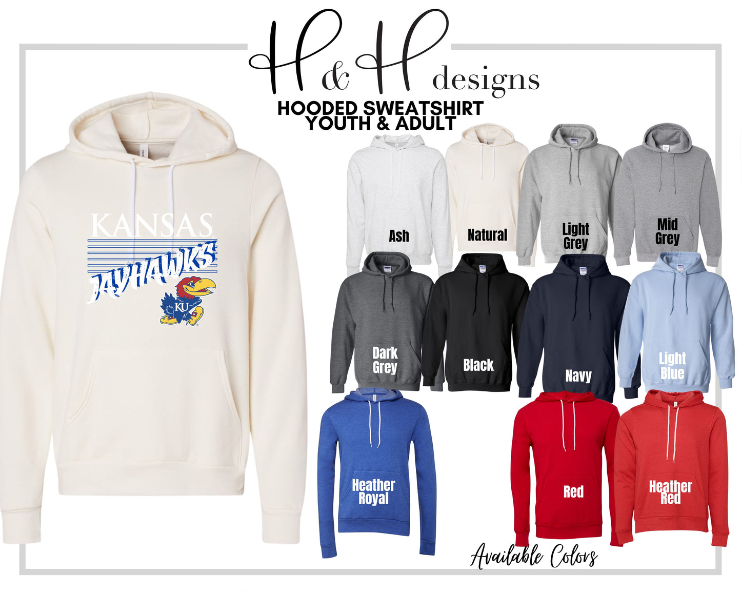 Jayhawks Six Rectangles ~ Licensed Apparel ~ HHKU159