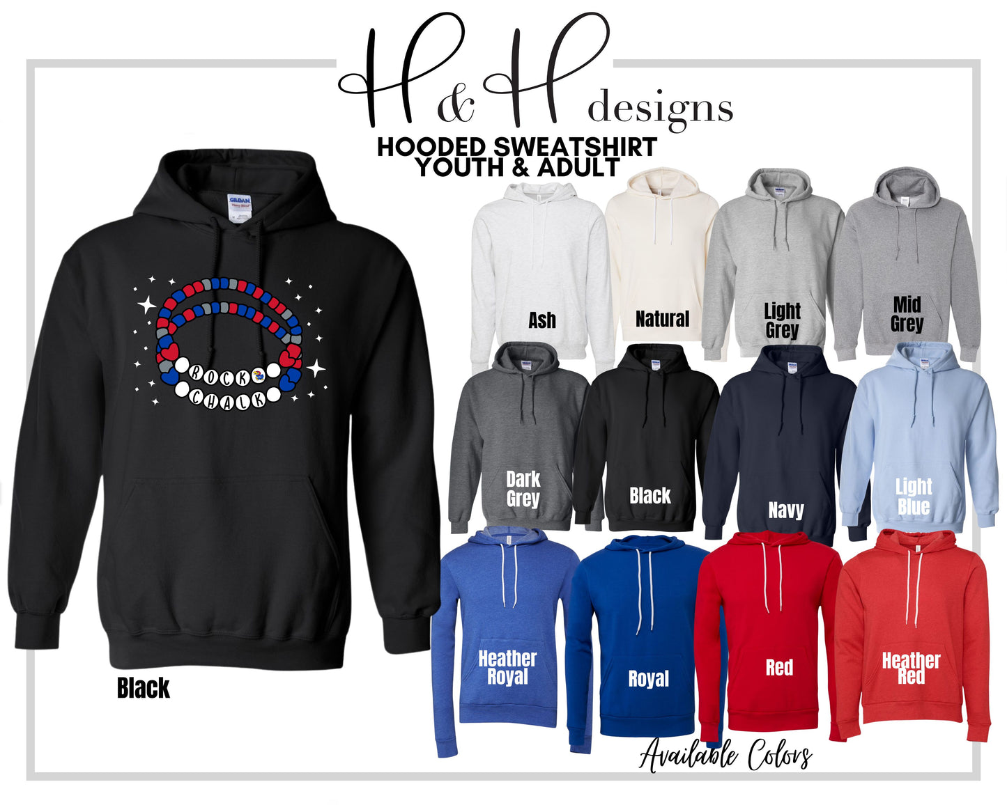 Rock Chalk Friendship Bracelets~ Licensed Apparel ~ HHKU119