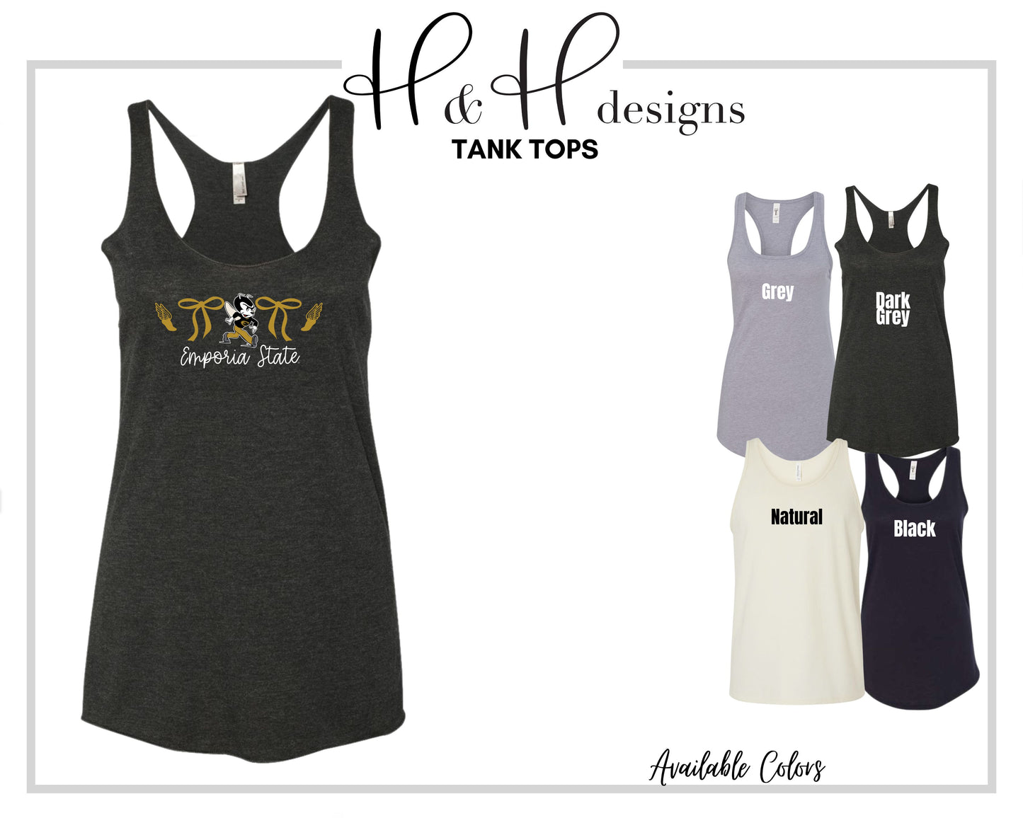 Emporia State Coquette Track Bows ~ Licensed Apparel ~ HHESU131