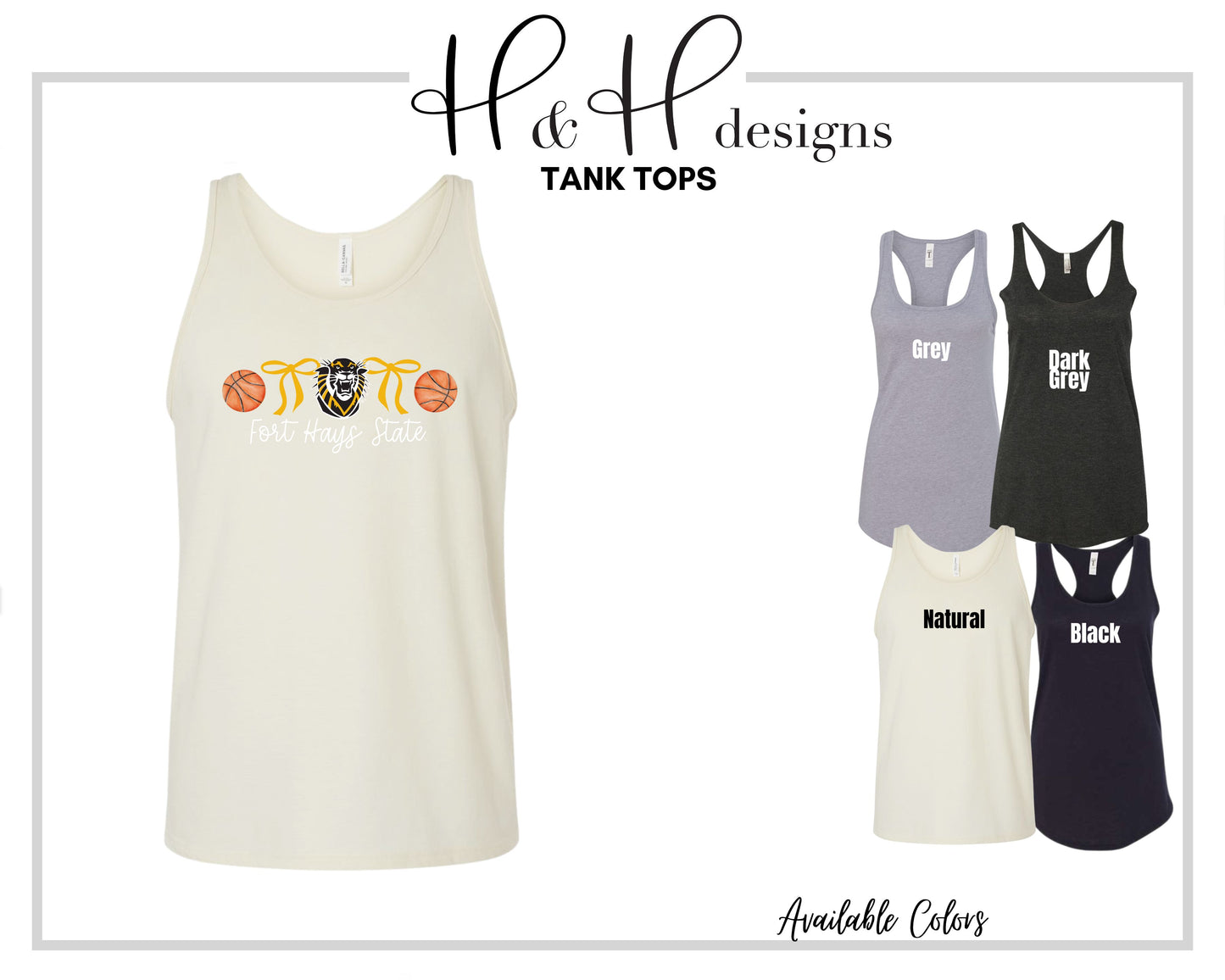 Fort Hays State Basketball Coquette Bows  ~ Licensed Apparel ~ HHFHSU114