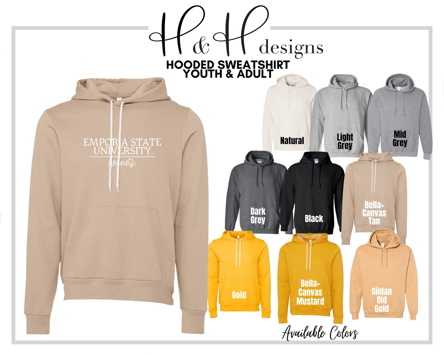 Emporia State University Classic Type ~ Licensed Apparel ~ HHESU104