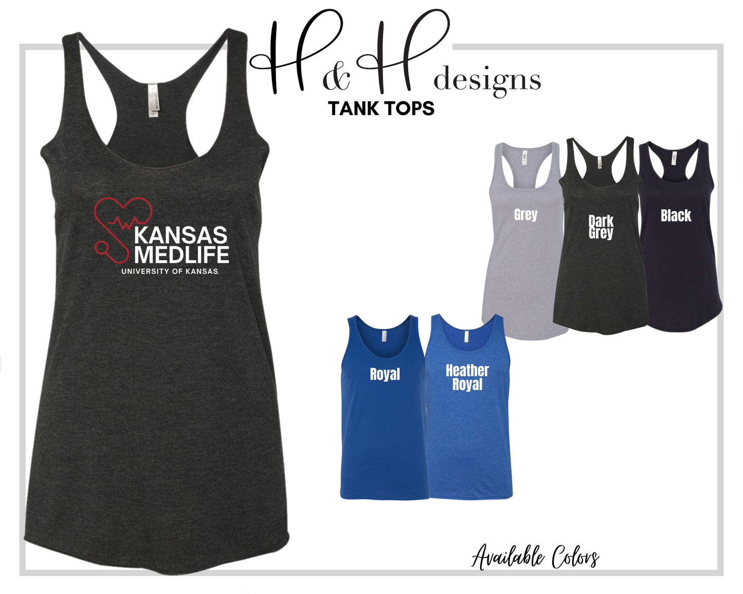 Kansas Medlife Red and White ~ KU Medlife Licensed Apparel ~ HHKU142
