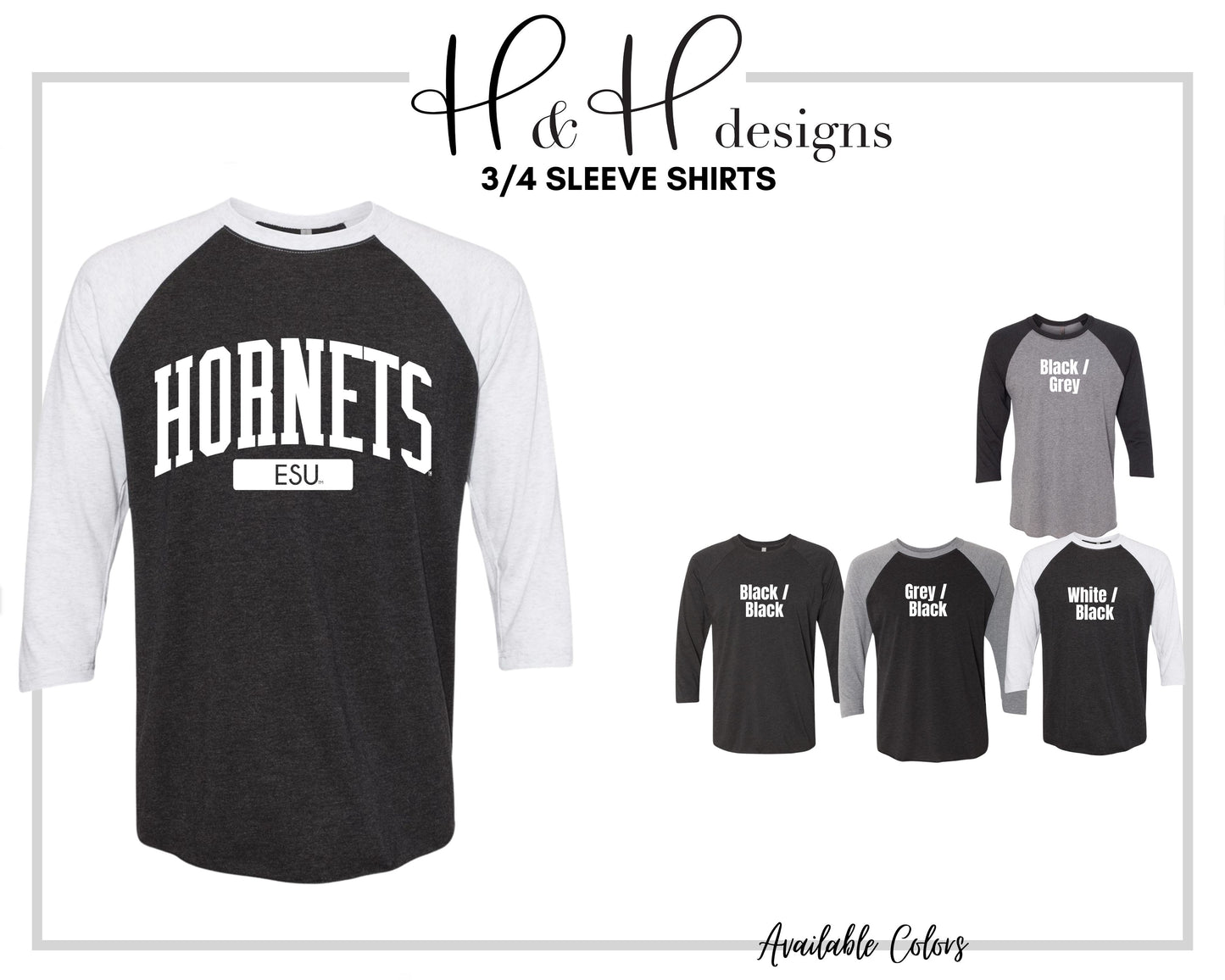 Hornets Classic Block Arch ~ Licensed Apparel ~ HHESU113