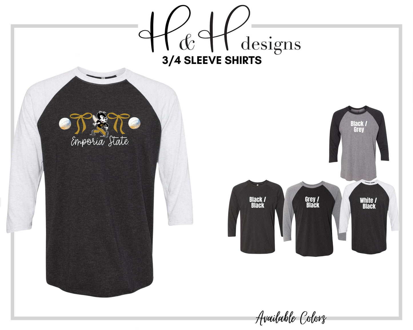 Emporia State Coquette Volleyball Bows ~ Licensed Apparel ~ HHESU130