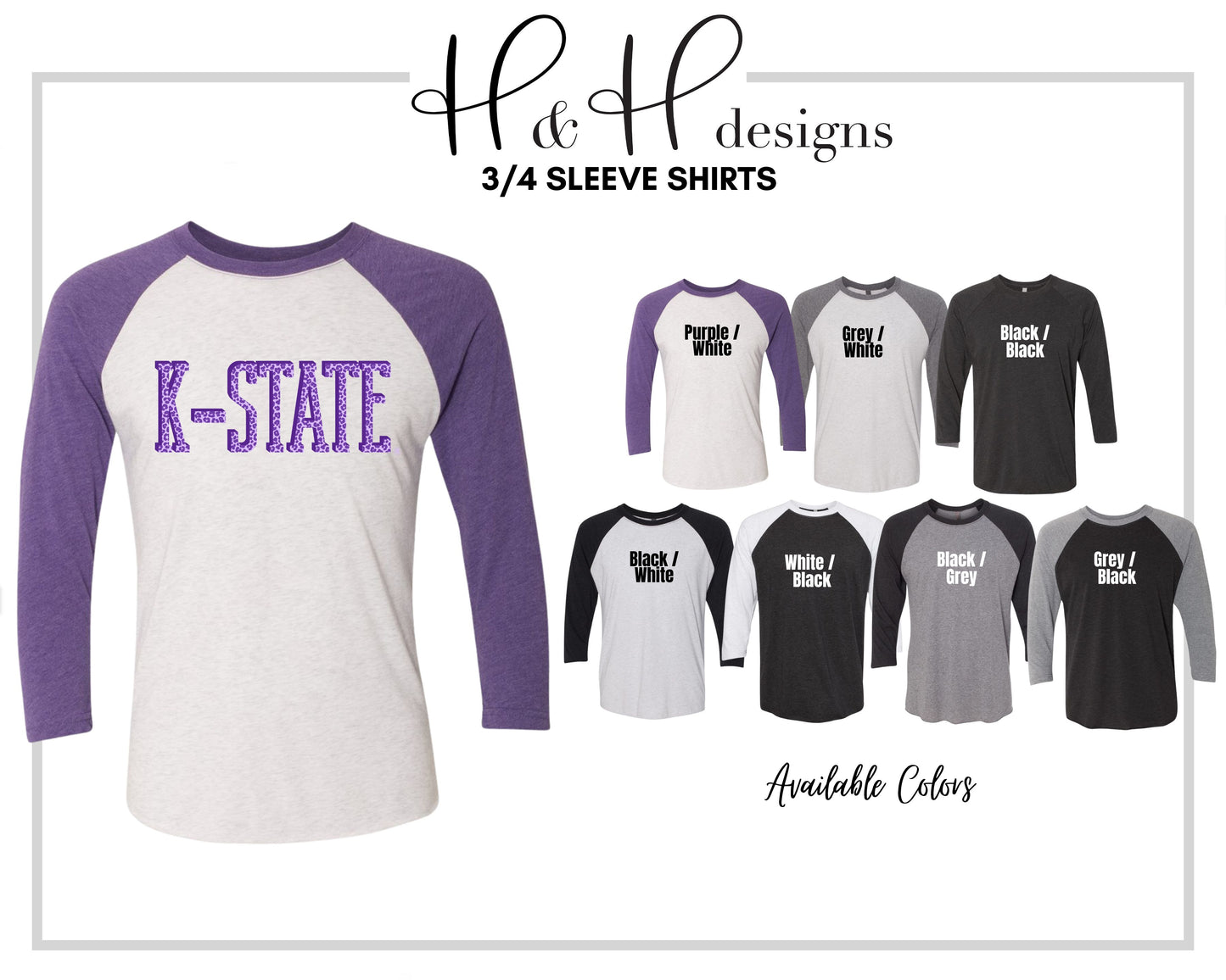 Animal Print K-State ~ HHKSU150 ~ Licensed K-State Apparel
