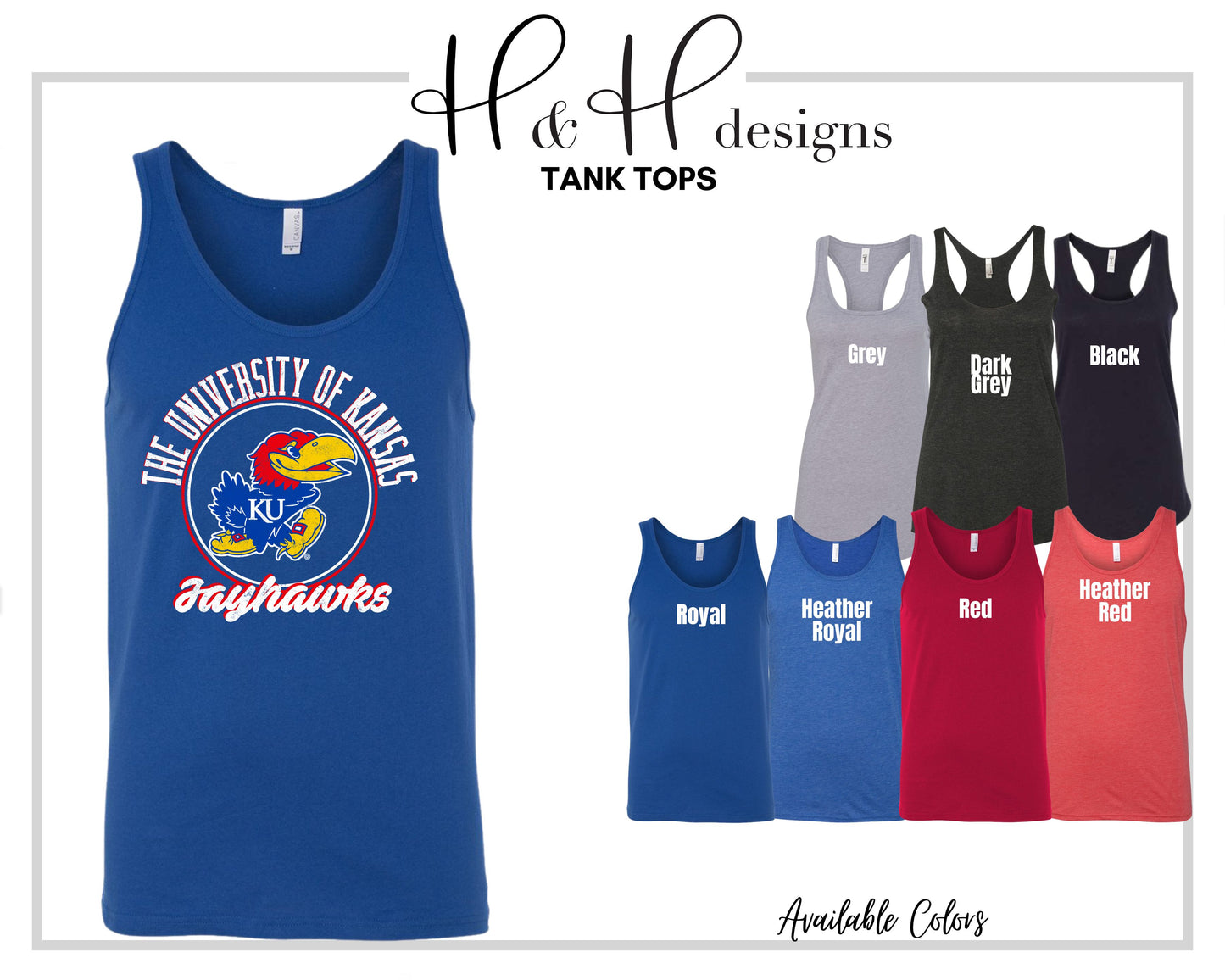 The University of Kansas Distressed Round  ~ Licensed Apparel ~ HHKU151