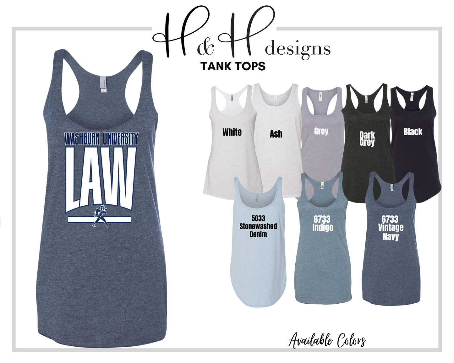 Washburn University Law Warp ~ Licensed Apparel ~ HHWU241