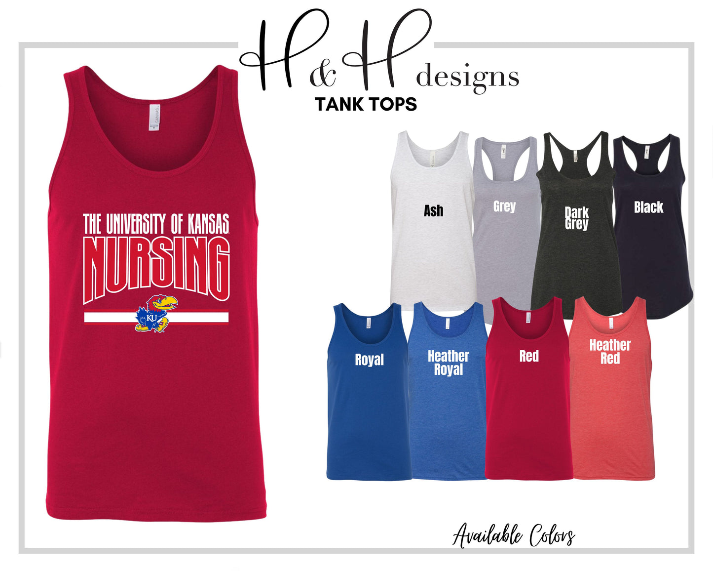 The University of Kansas Nursing Warp ~ Licensed Apparel ~ HHKU181