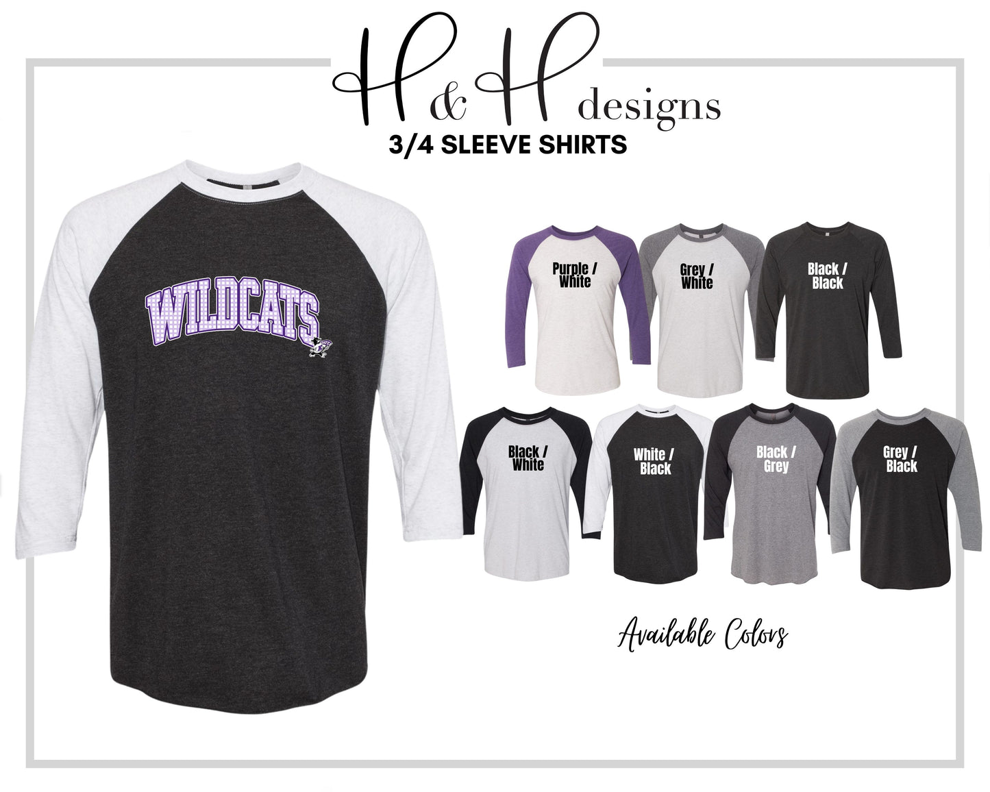 Wildcats Plaid Arch ~ K-STATE Licensed Apparel ~ HHKSU219