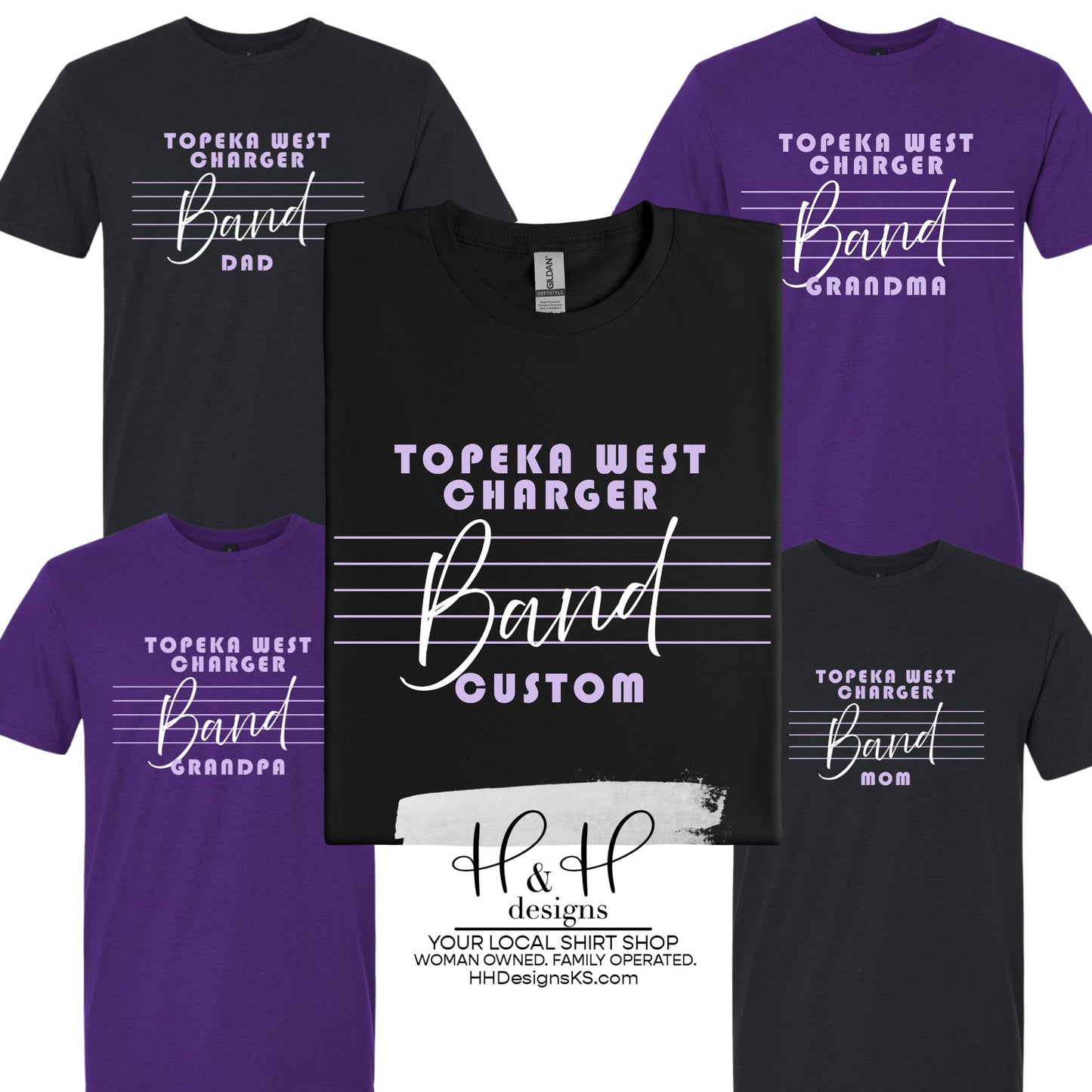 Topeka West Charger Band Custom Name ~ HH766 ~ Topeka West Charger Band Fundraiser 2026