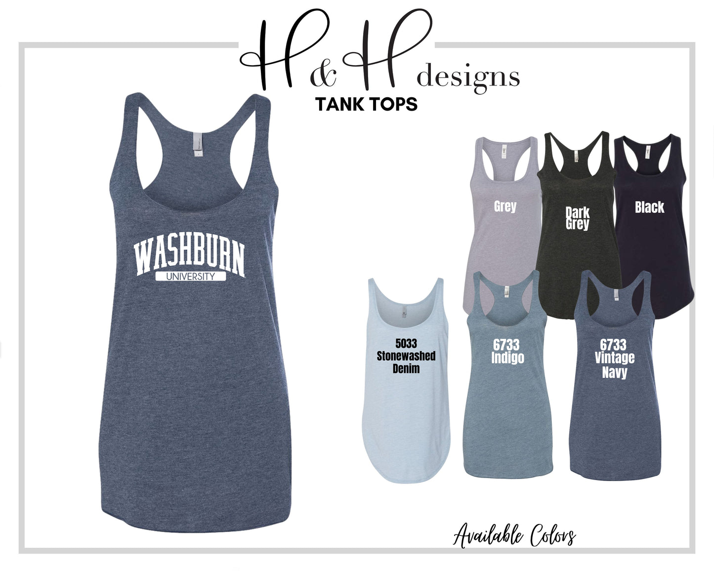 Washburn University Classic Block Arch ~ Licensed Apparel ~ HHWU204