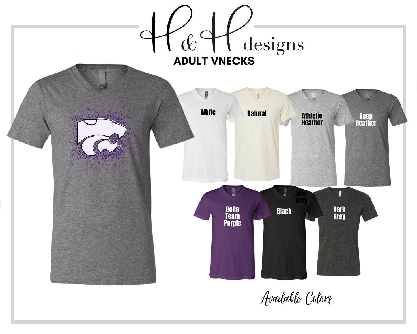Powercat Leopard Splatter ~ HHKSU104 ~ Licensed K-State Apparel