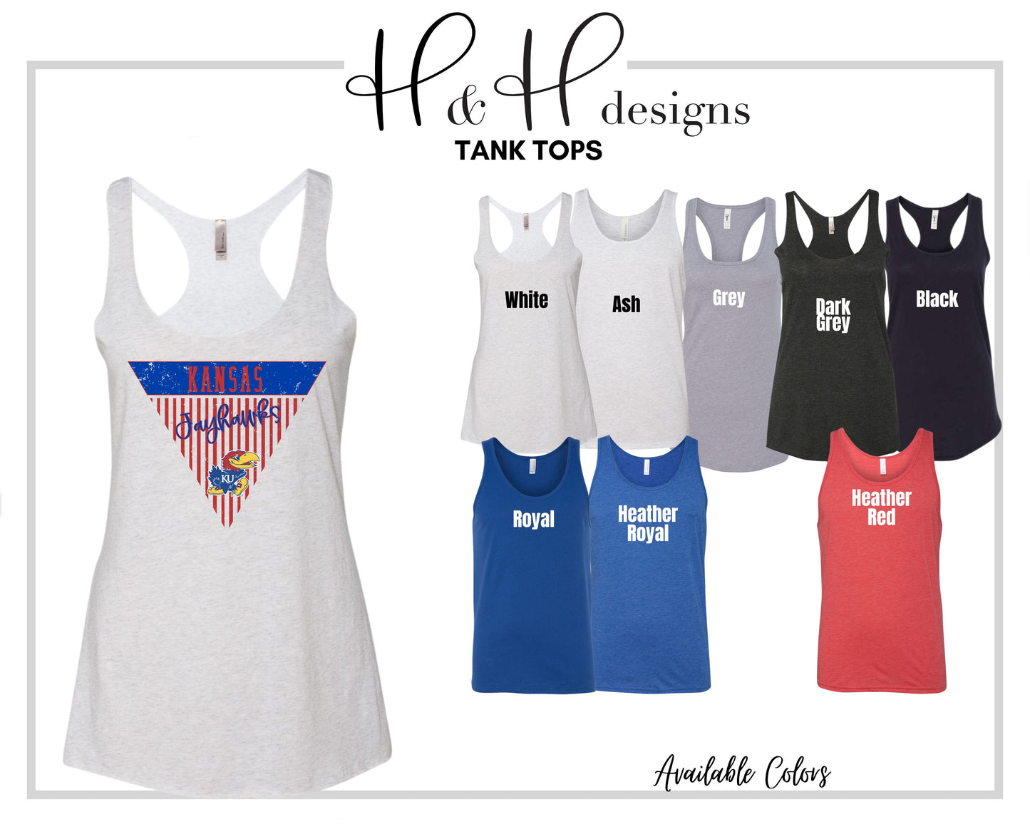 Kansas Striped Pennant ~ Licensed Apparel ~ HHKU170