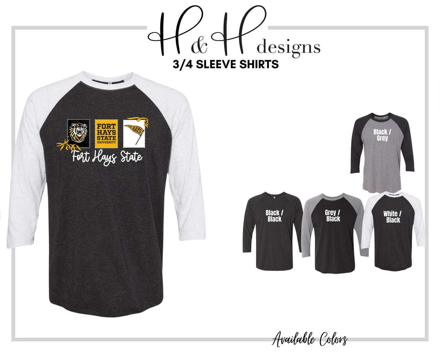 Fort Hays State Stamps and Bows ~ Licensed Apparel ~ HHFHSU113