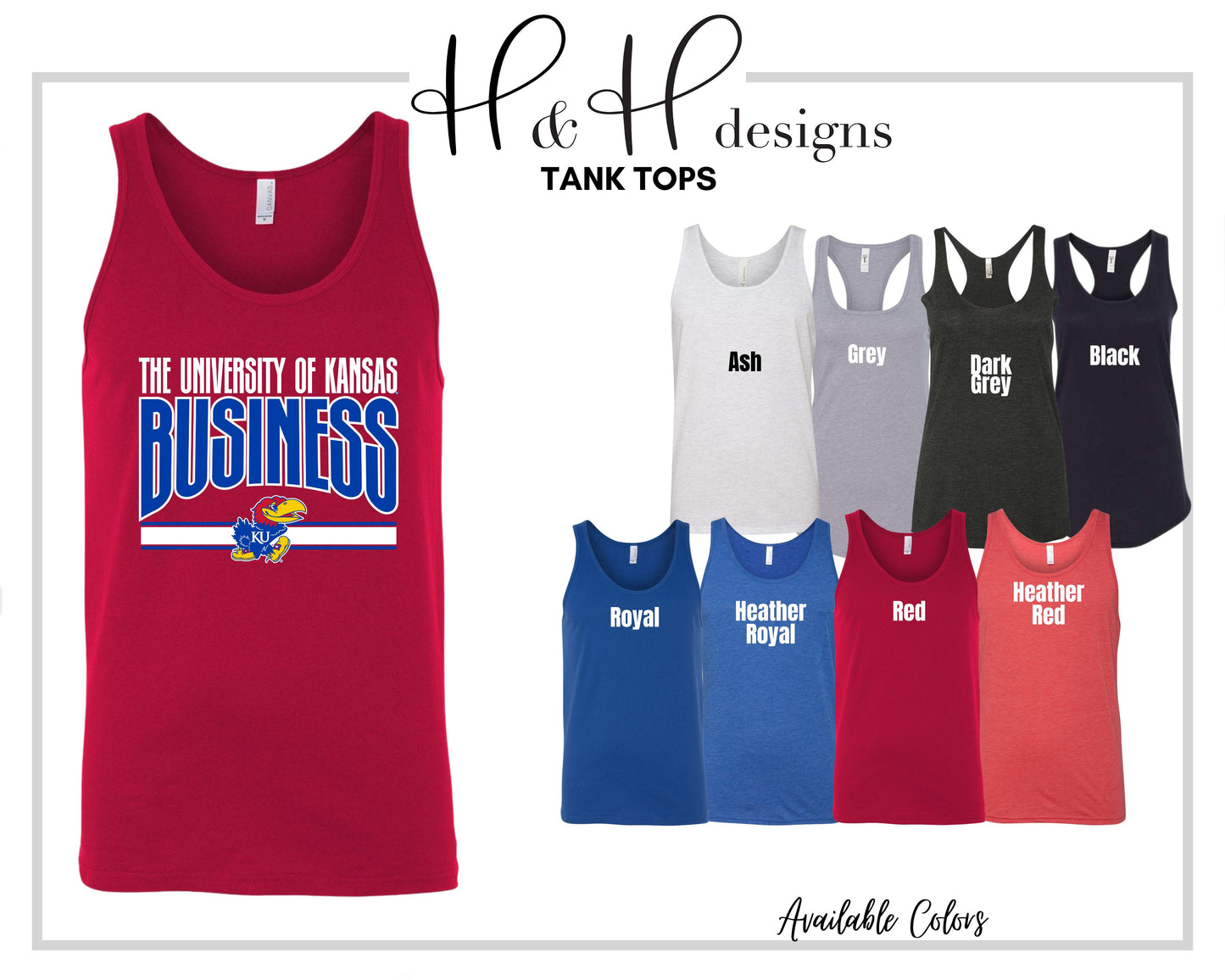 The University of Kansas Business Warp  ~ Licensed Apparel ~ HHKU183