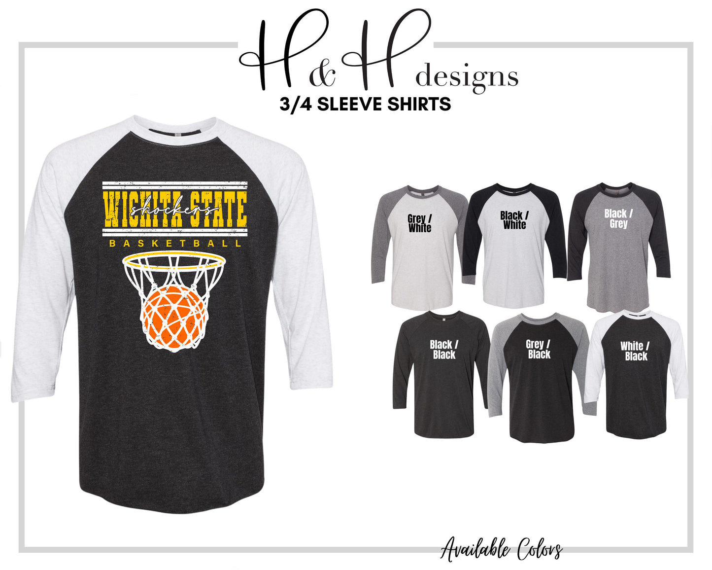 Wichita State Shockers Double Lined Basketball ~ Licensed Apparel ~ HHWSU132
