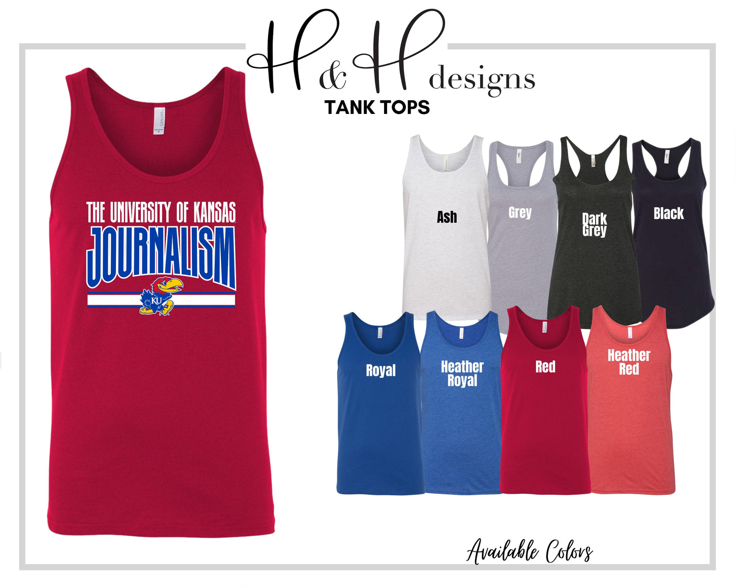 The University of Kansas Journalism Warp ~ Licensed Apparel ~ HHKU188