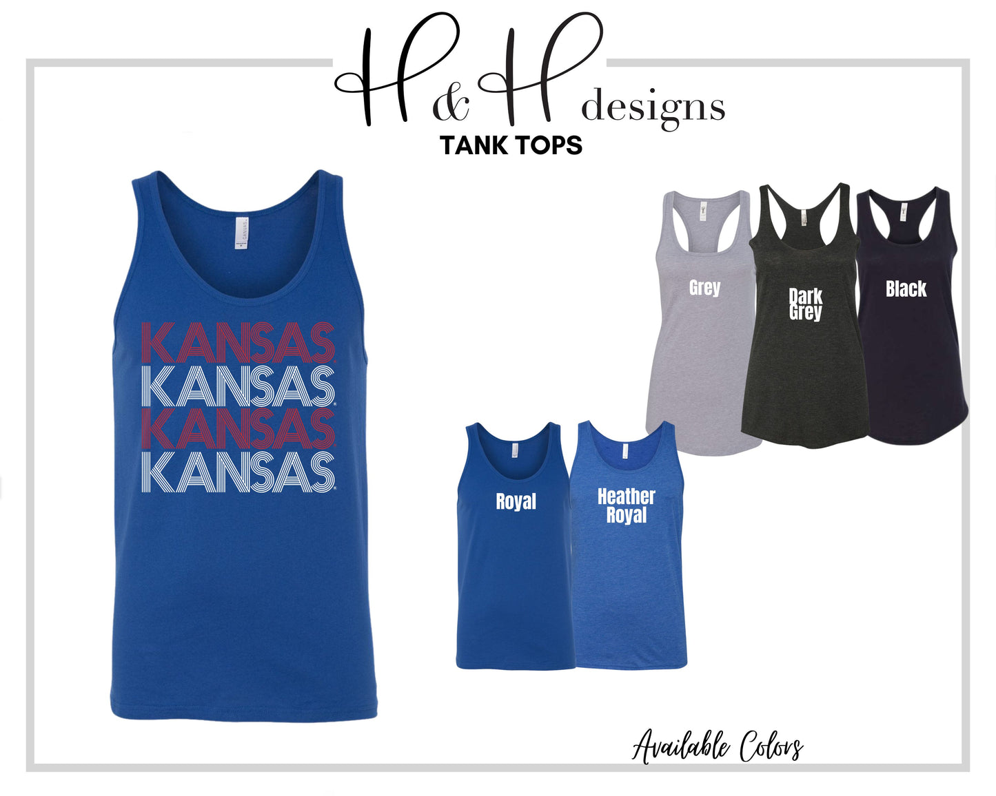 Red & White Kansas Prisma Stack  ~ Licensed Apparel ~ HHKU105