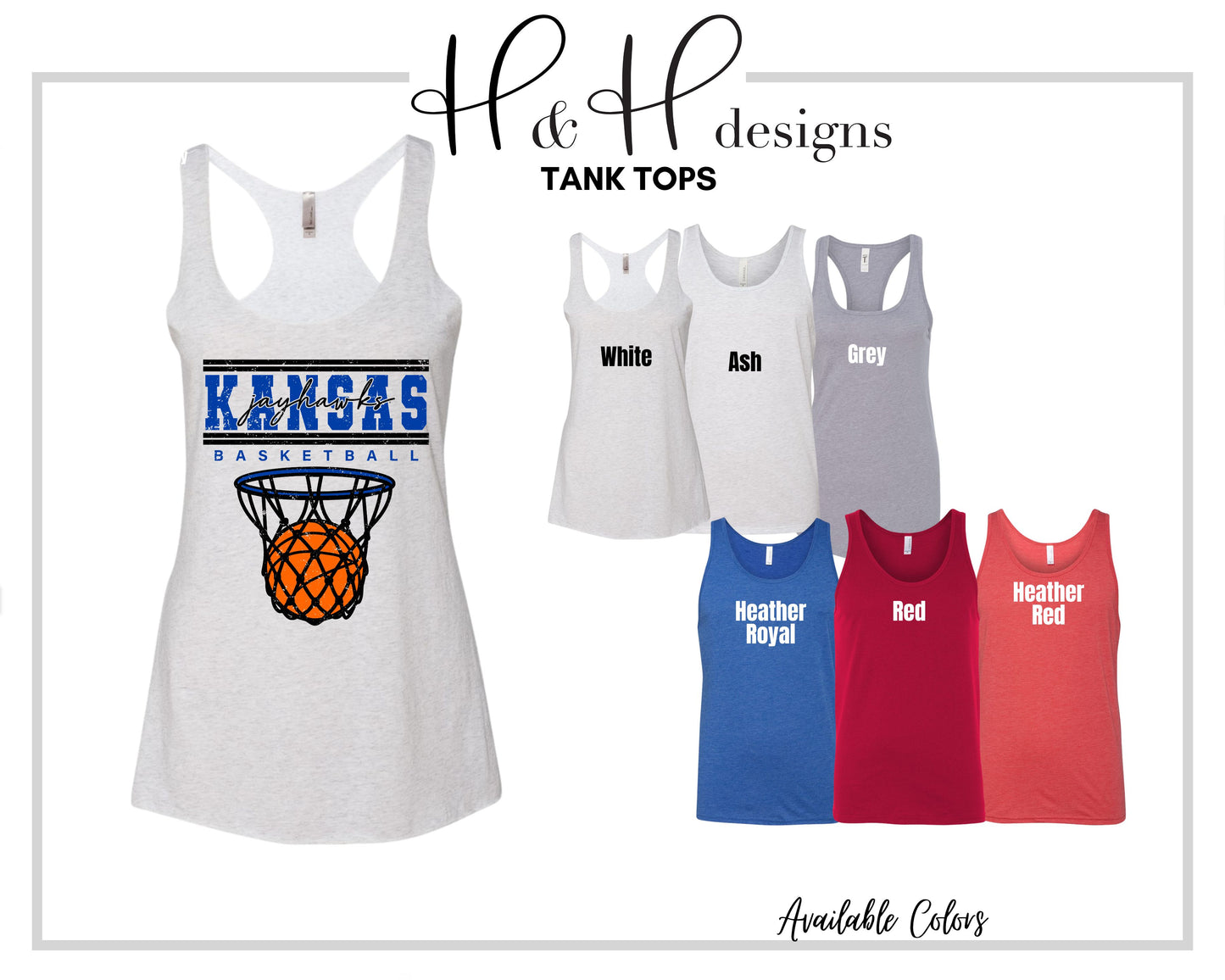 Kansas Jayhawks Double Lined Basketball  ~ Licensed Apparel ~ HHKU178