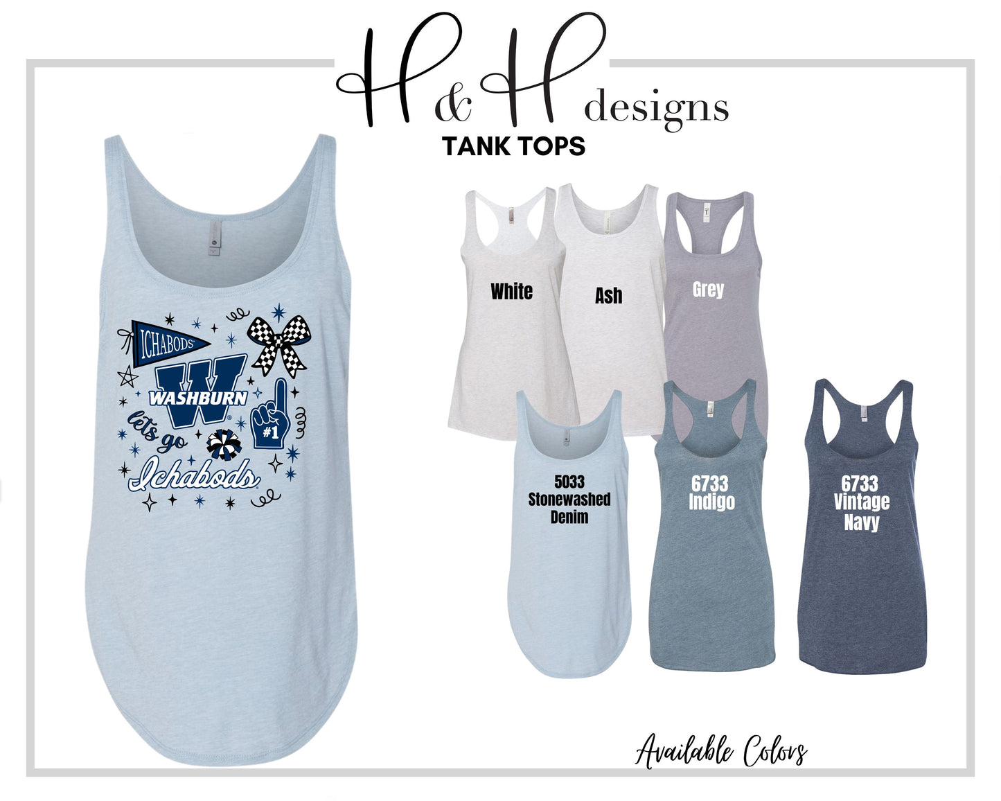 Washburn University Ichabods Game Day CHEER Spirit ~ Licensed Apparel ~ HHWU225