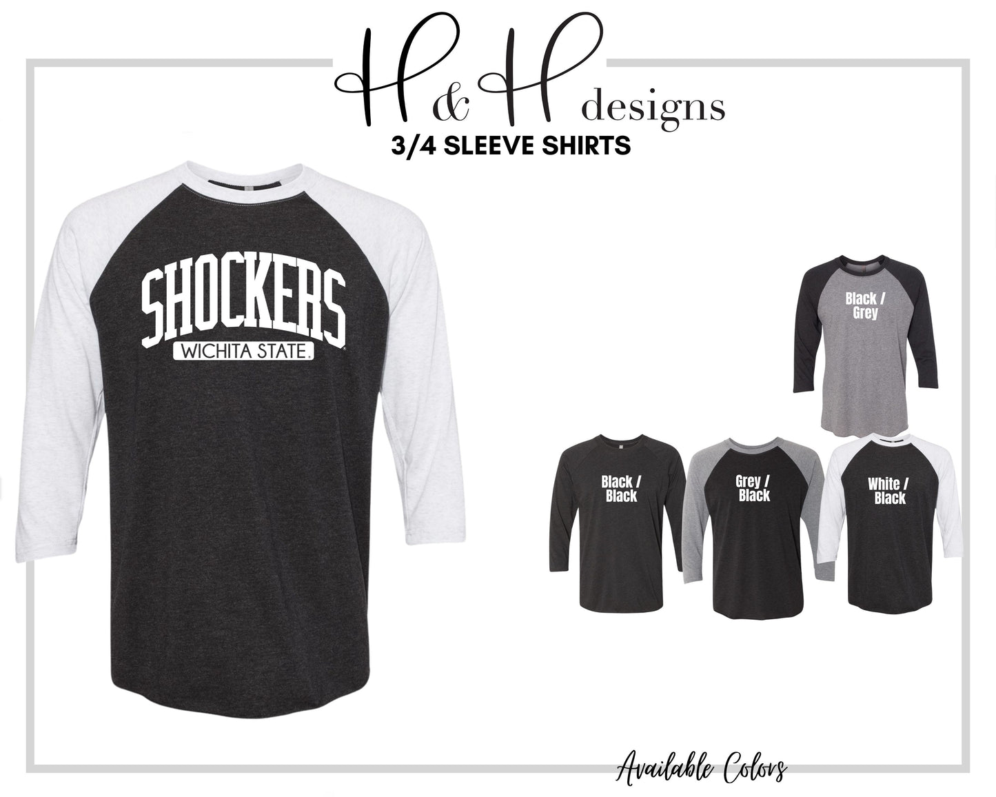 Shockers Classic Block Arch ~ Licensed Apparel ~ HHWSU109