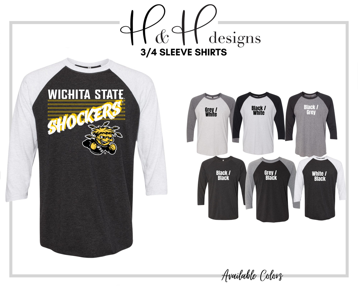 Shockers Six Rectangles ~ Licensed Apparel ~ HHWSU117