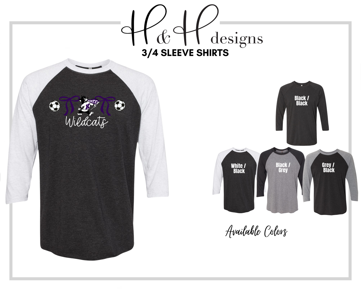 K-State Coquette Soccer Bows ~ Licensed Apparel ~ HHKSU189