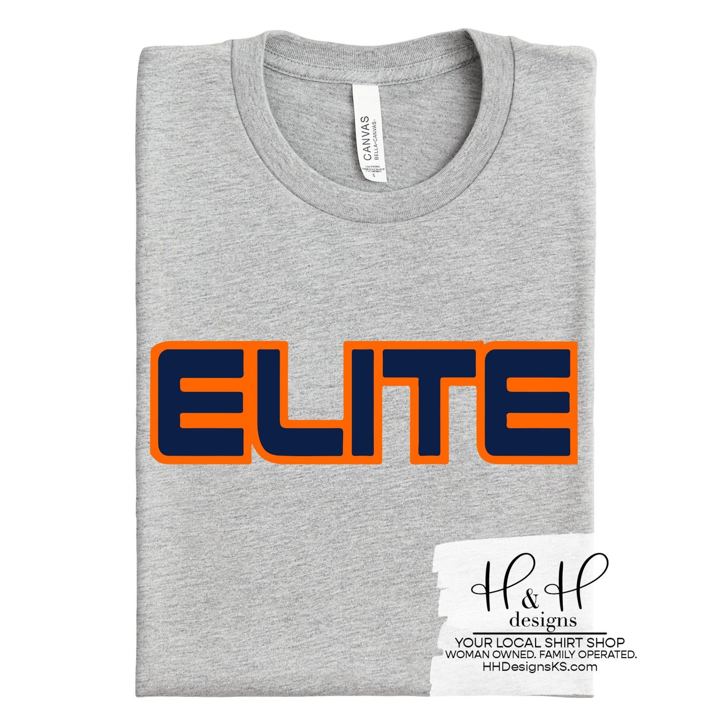 Topeka Elite Volleyball Navy and Orange Official ~ Topeka Elite Volleyball ~ HH771