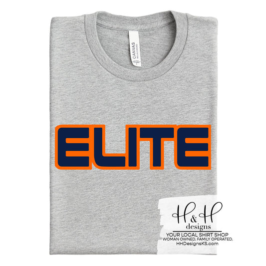 Topeka Elite Volleyball Navy and Orange Official ~ Topeka Elite Volleyball ~ HH771