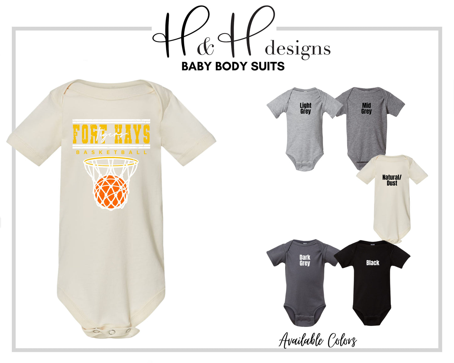 Fort Hays Tigers Double Lined Basketball ~ Licensed Apparel ~ HHFHSU131