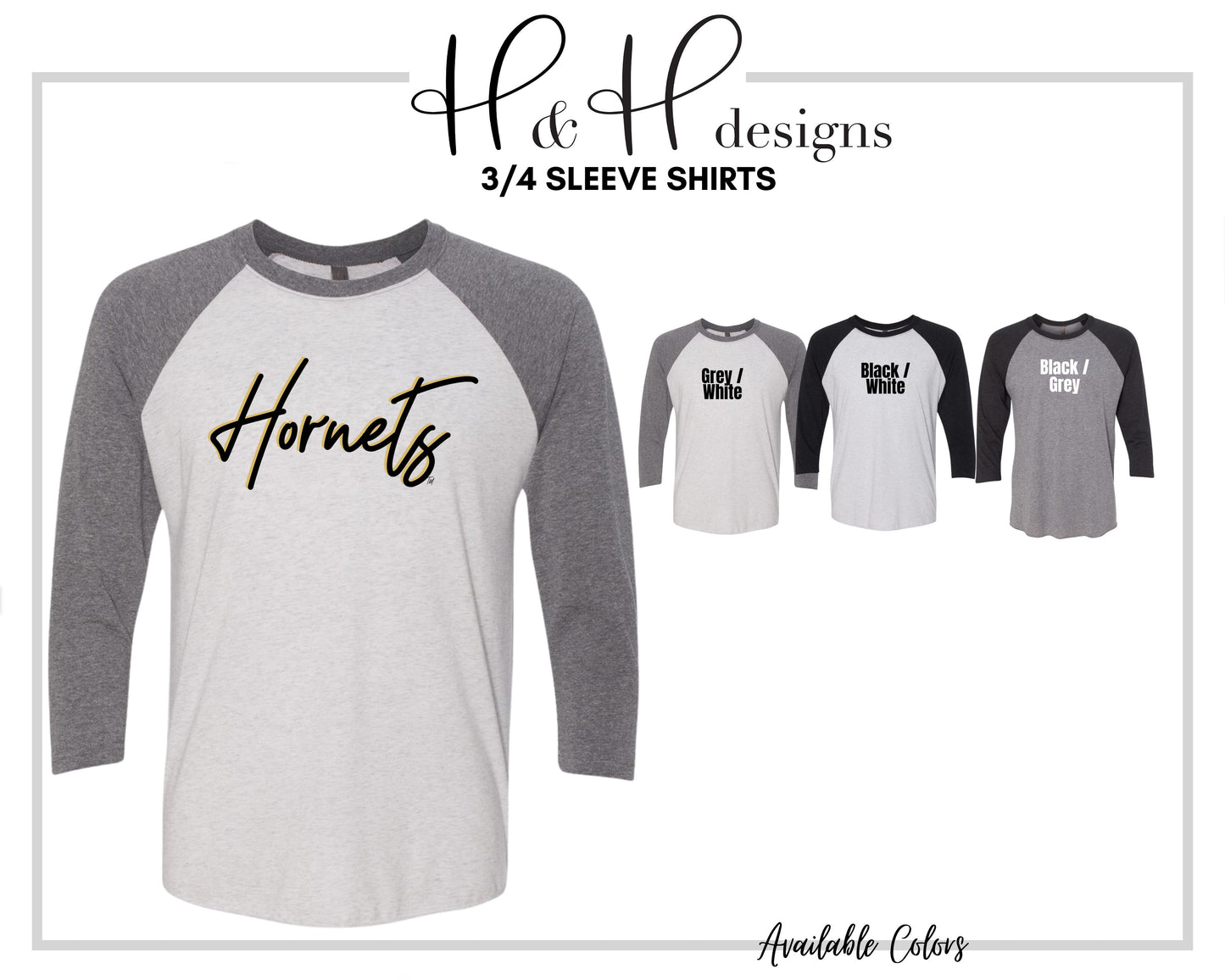 Hornets Script Stack ~ Licensed Apparel ~ HHESU103