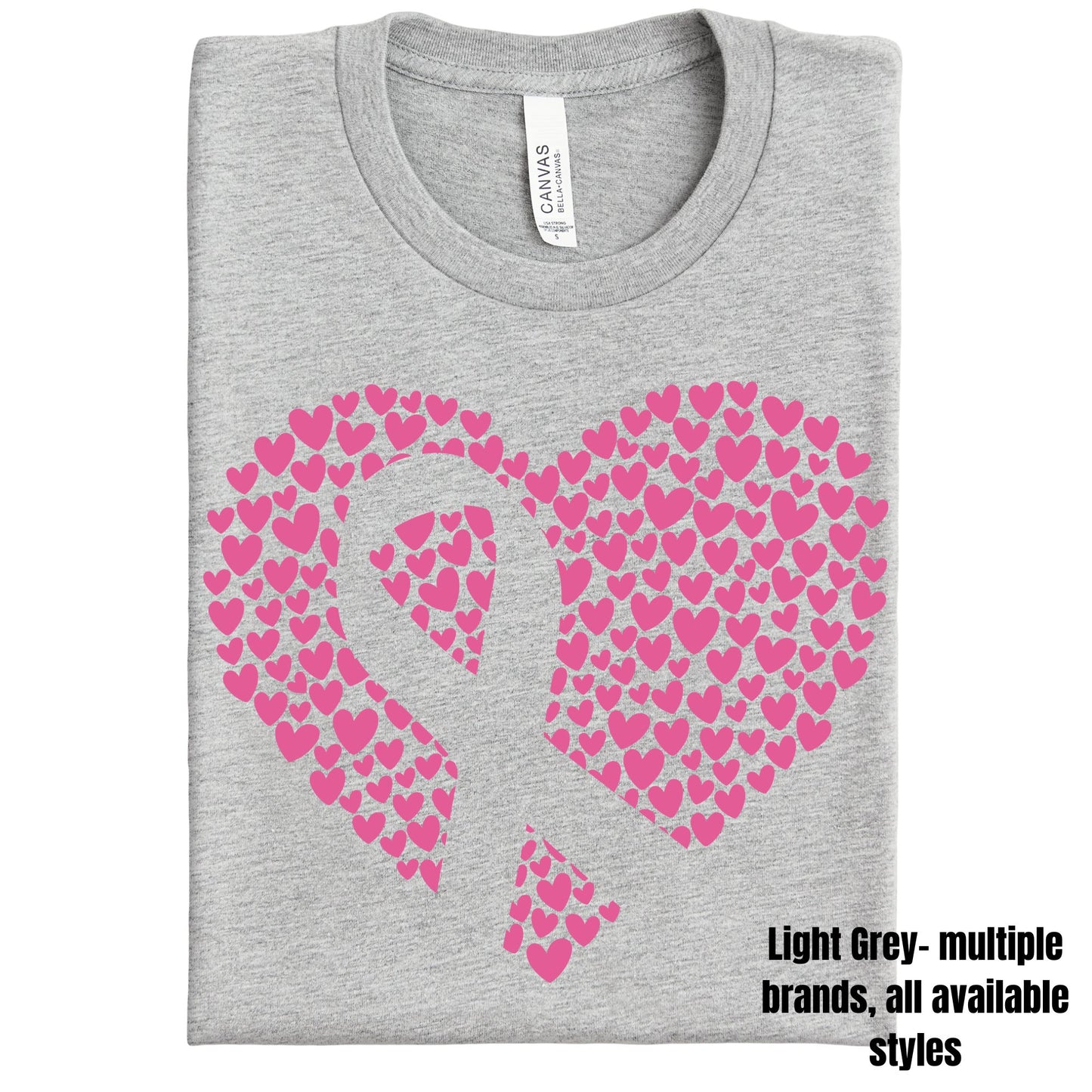 Heart of Hearts on Light Grey ~ St. Francis Race Against Breast Cancer Fundraiser