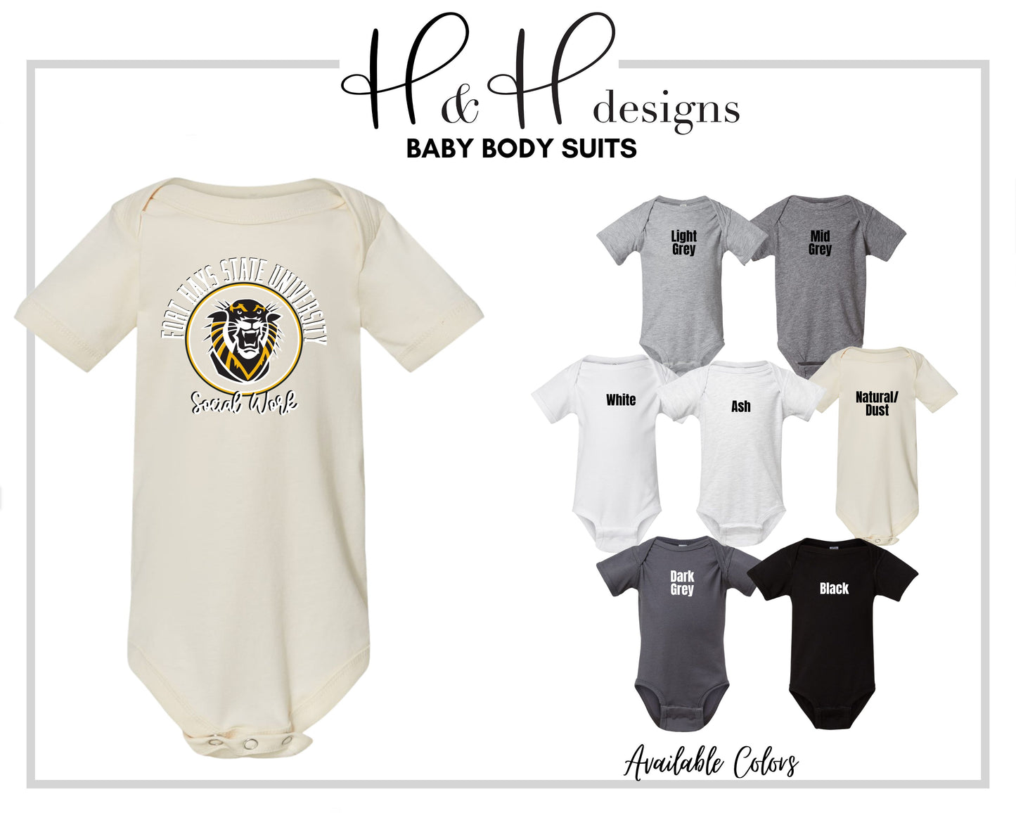 Fort Hays State Social Work Distressed Round ~ Licensed Apparel ~ HHFHSU142