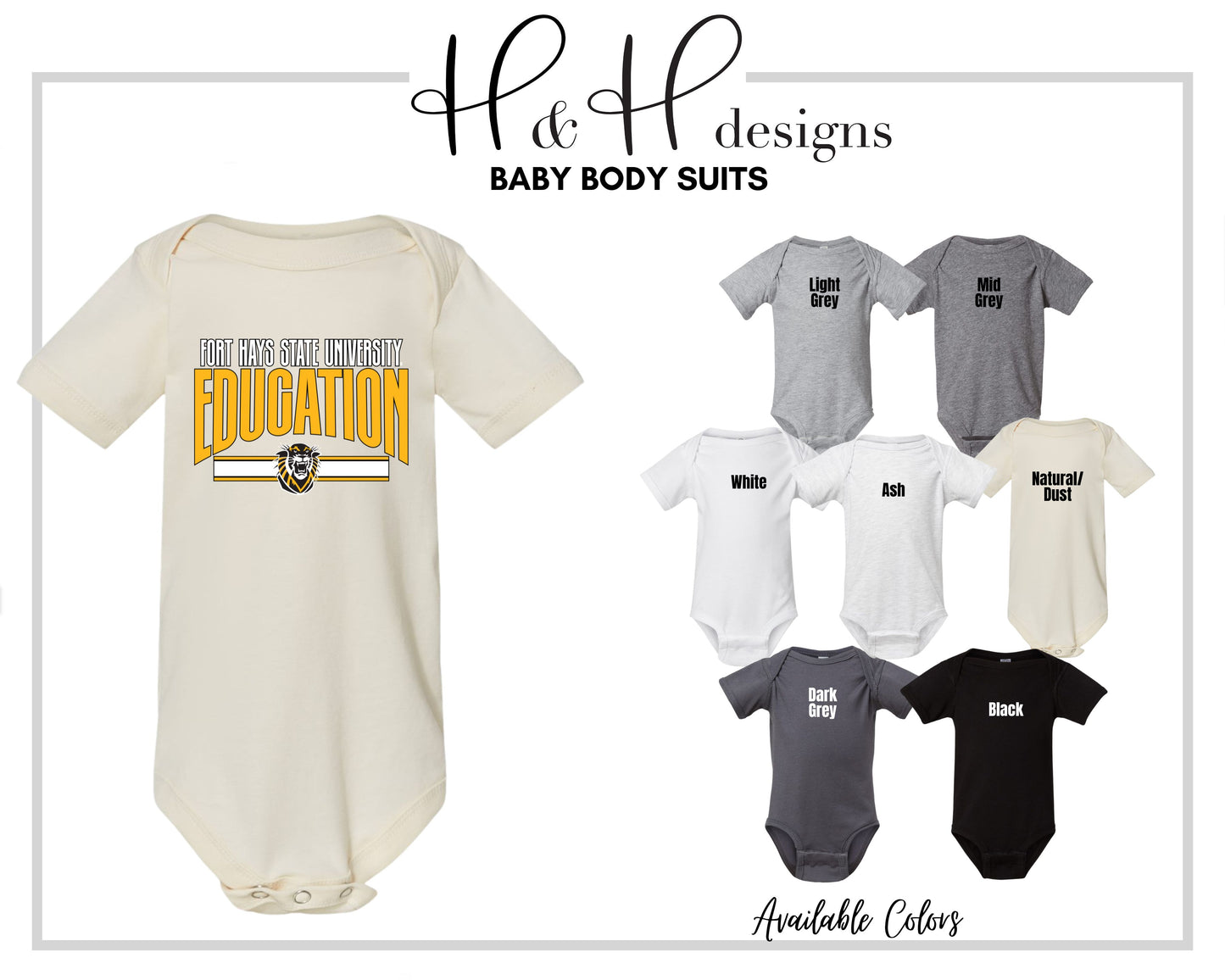 Fort Hays State Education Warp  ~ Licensed Apparel ~ HHFHSU134