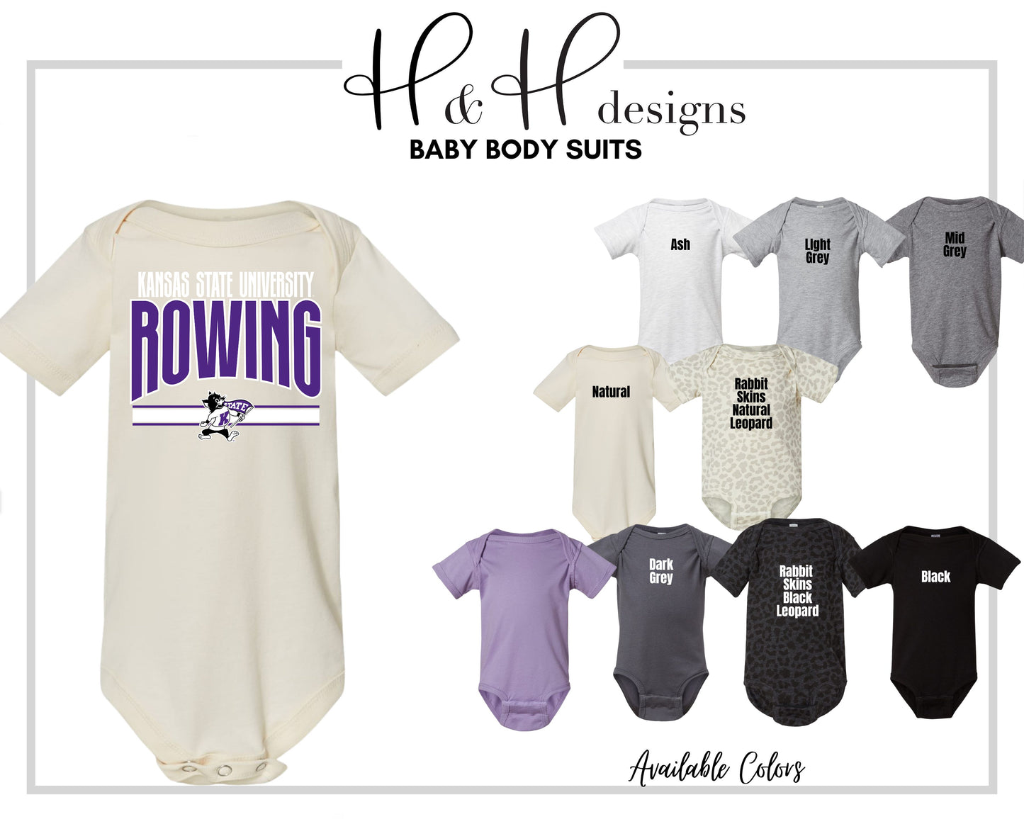 Kansas State University Rowing Warp ~ Licensed Apparel ~ HHKSU212
