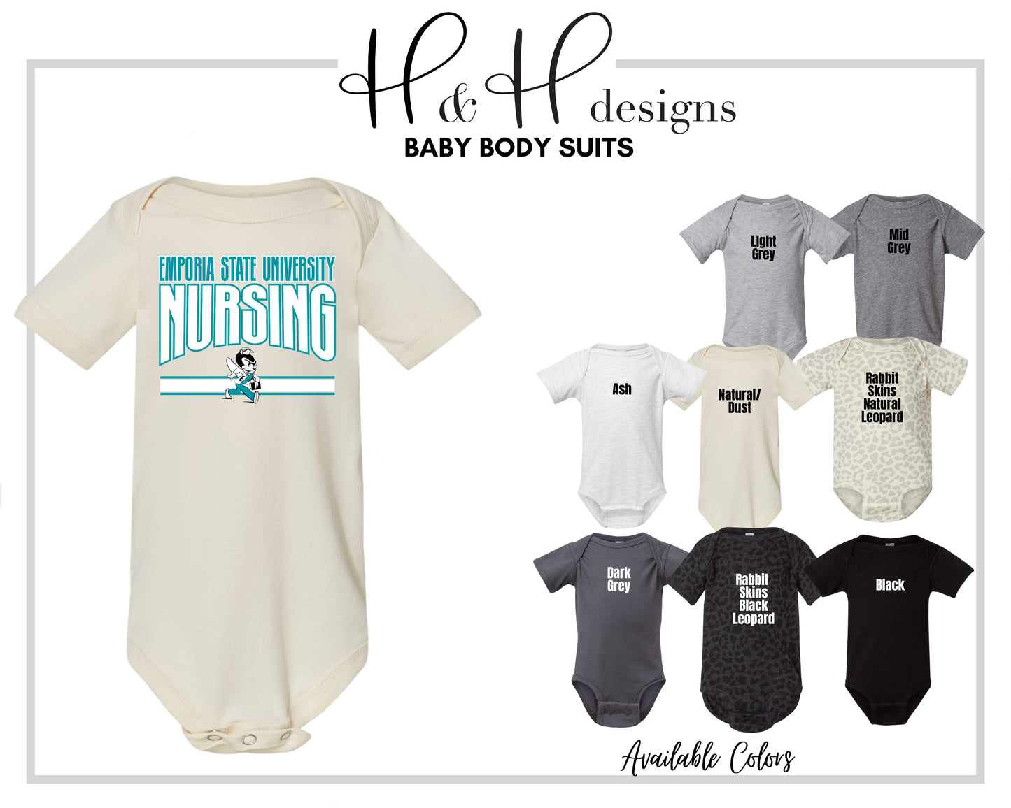 Emporia State University Nursing Warp ~ Licensed Apparel ~ HHESU147
