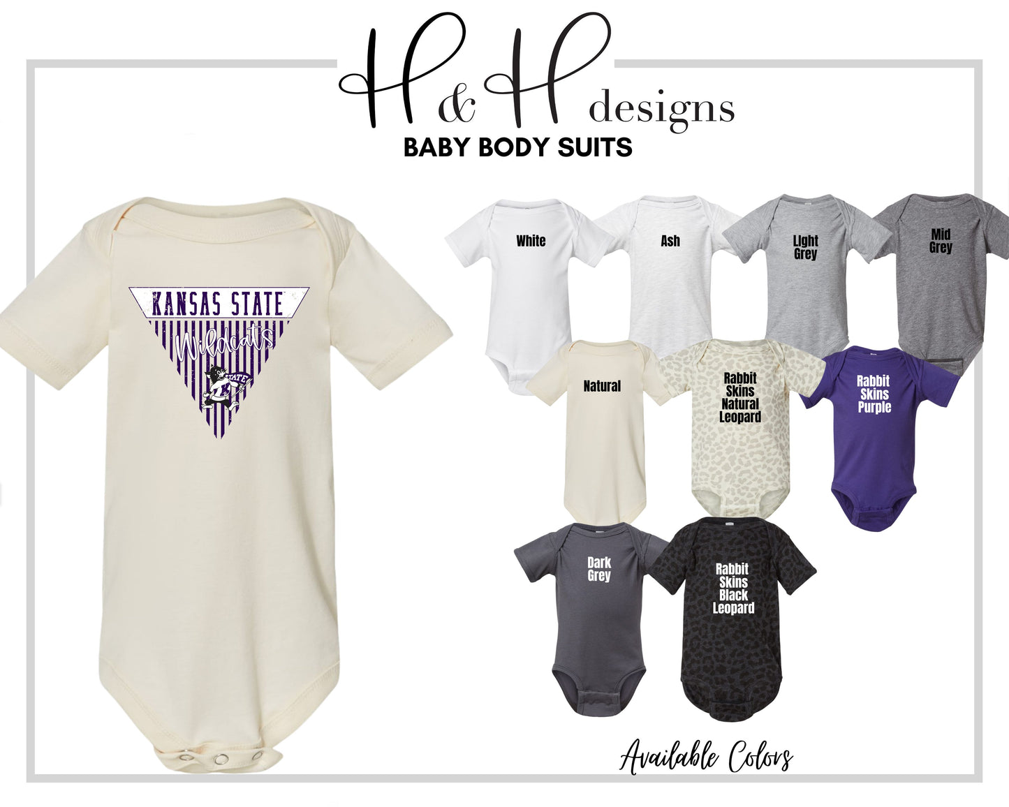 K-State Striped Pennant ~ Licensed Apparel ~ HHKSU196