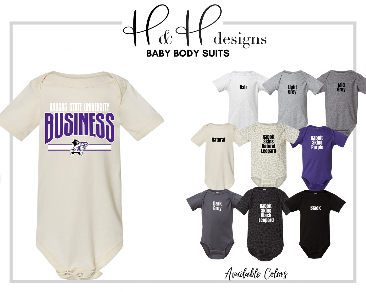 Kansas State University Business Warp ~ Licensed Apparel ~ HHKSU211