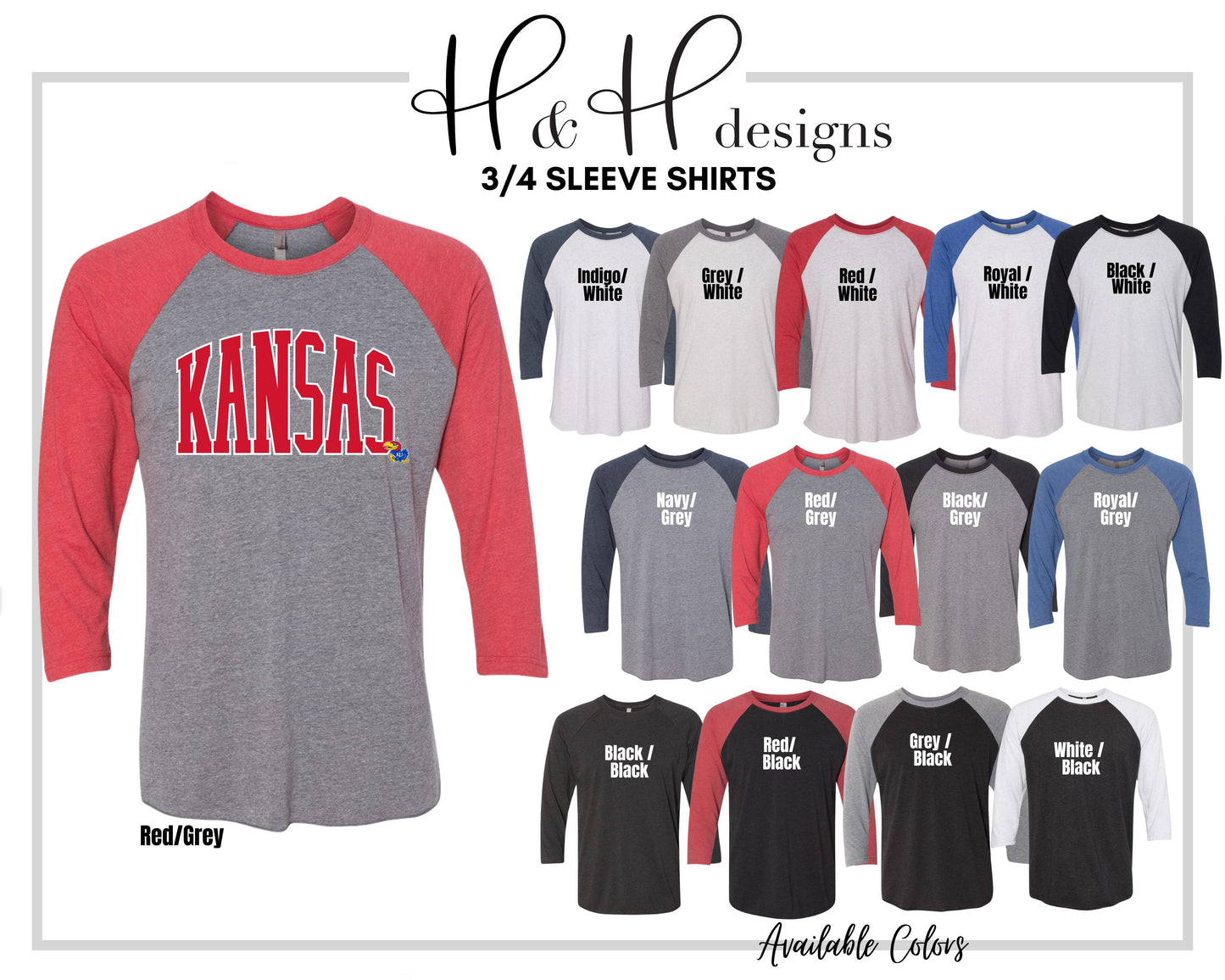 Kansas Arch - Red  ~ Licensed Apparel ~ HHKU121