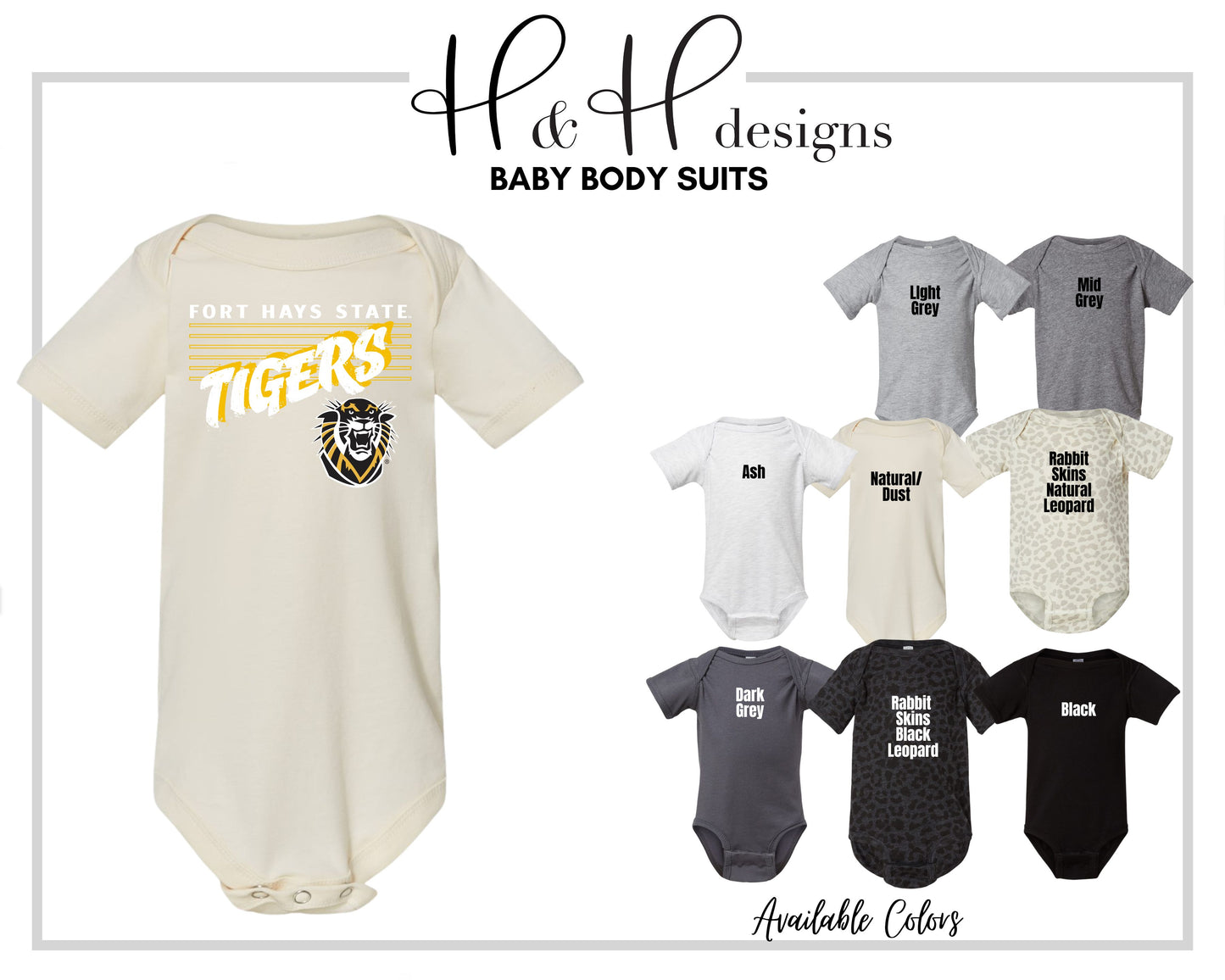 Tigers Six Rectangles  ~ Licensed Apparel ~ HHFHSU117