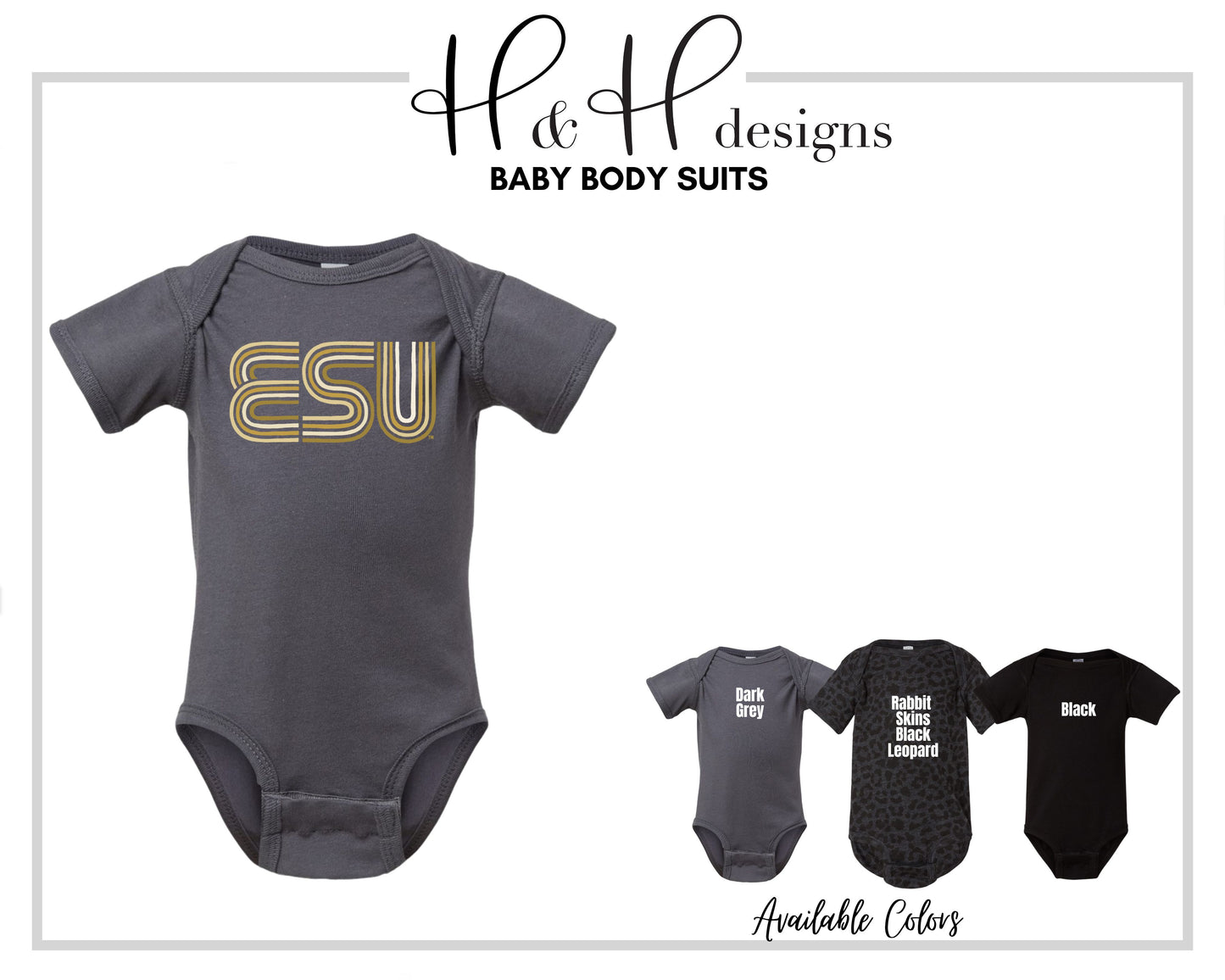 ESU Lined Initials ~ Licensed Apparel ~ HHESU117